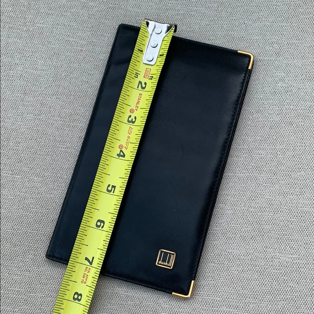 Dunhill Elegant Black Wallet with Gold Accents